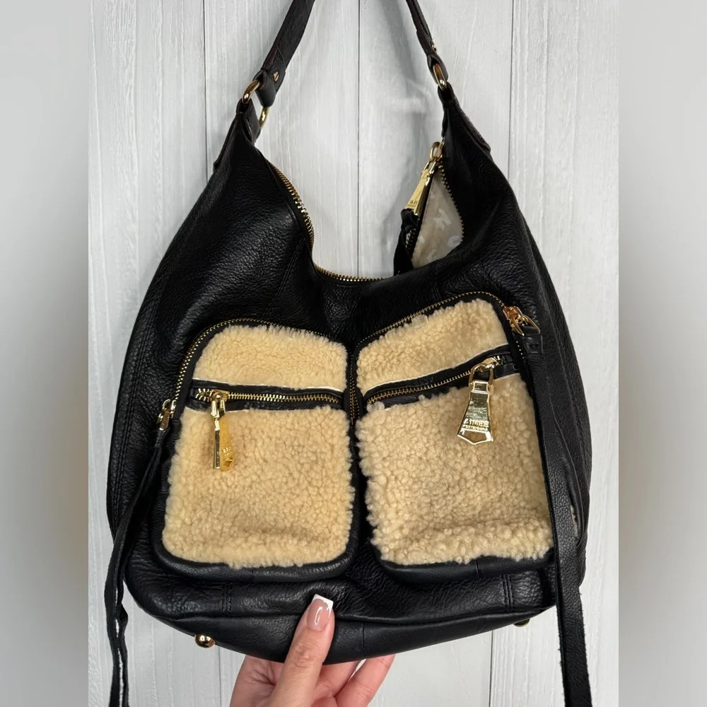 Aimee Kestenberg Leather Car-Go Hobo Bag | Shearling